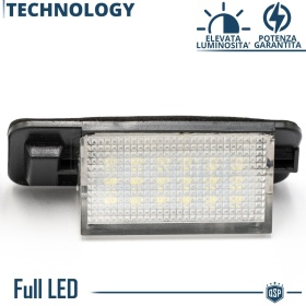 2 Plafones LED Matrícula para BMW Serie 3 (E36) 90-00 | Canbus, Plug & Play | 18 LED 6.500K Blanco Frío
