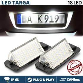 2 Plafones LED Matrícula para BMW Serie 3 (E36) 90-00 | Canbus, Plug & Play | 18 LED 6.500K Blanco Frío