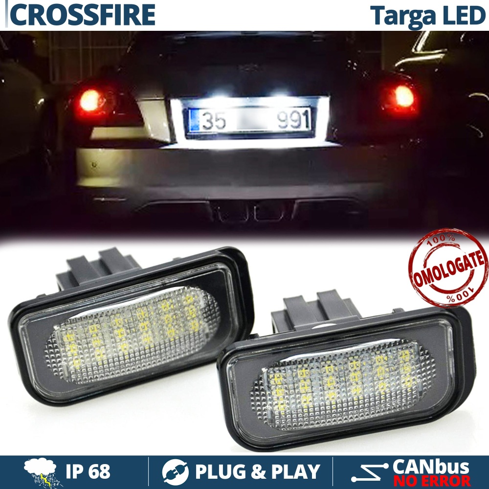 2 Luces de Matricula LED para CHRYSLER CROSSFIRE (03-08) | CANBUS 18 LED 6.500K BLANCO FRIO Plug & Play 2 Luces de Matricula LED para CHRYSLER CROSSFIRE (03-08) | CANBUS 18 LED 6.500K BLANCO FRIO Plug & Play