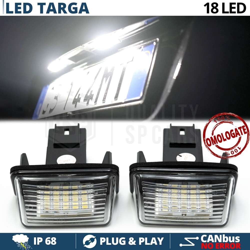 2 Luces de Matrícula LED para TOYOTA PROACE VERSO | Plafones Led CANbus 6500K Blanco Frío 2 Luces de Matrícula LED para TOYOTA PROACE VERSO | Plafones Led CANbus 6500K Blanco Frío