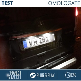2 Plafones LED Matrícula para VW Crafter (06-17) | Canbus, Plug & Play | 18 LED 6.500K Blanco Frío