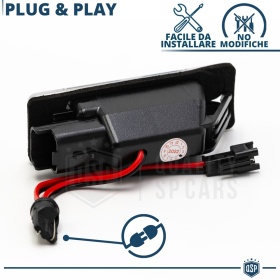 2 Plafones LED Matrícula para VW Crafter (06-17) | Canbus, Plug & Play | 18 LED 6.500K Blanco Frío