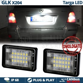 2 Luces de Matricula LED para MERCEDES GLK (X204) CANBUS 18 LED 6.500K BLANCO FRIO Plug & Play