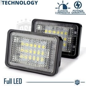 2 Luces de Matricula LED para MERCEDES GLK (X204) CANBUS 18 LED 6.500K BLANCO FRIO Plug & Play