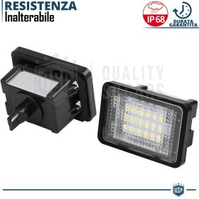 2 Luces de Matricula LED para MERCEDES GLK (X204) CANBUS 18 LED 6.500K BLANCO FRIO Plug & Play