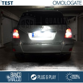 2 Luces de Matricula LED para MERCEDES GLK (X204) CANBUS 18 LED 6.500K BLANCO FRIO Plug & Play