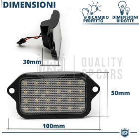 Luce de Matricula LED para Ford Mustang 5 (05-10) | CANbus 6500K Blanco Frío, Plug & Play