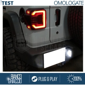 Luce de Matricula LED para Jeep Wrangler JL | CANbus 6500K Blanco Frío, Plug & Play