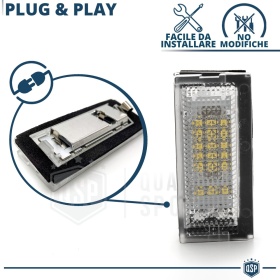 2 Luces de Matricula Led para BMW Serie 3 E46 1998-2005 4 Puertas, Canbus 18 LED 6.500K Blanco Frío, Plug & Play