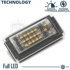 2 Luces de Matricula Led para Mini One, Cooper, S Canbus 18 Led 6.500K Blanco Frío, Plug & Play