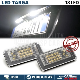 2 Luces de Matricula Led para Mini One, Cooper, S Canbus 18 Led 6.500K Blanco Frío, Plug & Play