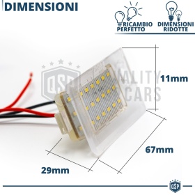 Luci Targa LED Per AUDI A6 C5 Berlina | Placchette Led CANbus, Luce Bianca POTENTE 6500K