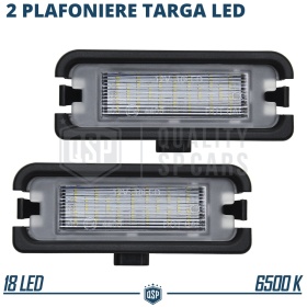 Luces de Matricula LED Canbus para Ford Mustang 6 | 18 Led 6.500k Blanco Frío, Plug & Play