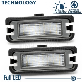 Luces de Matricula LED Canbus para Ford Mustang 6 | 18 Led 6.500k Blanco Frío, Plug & Play