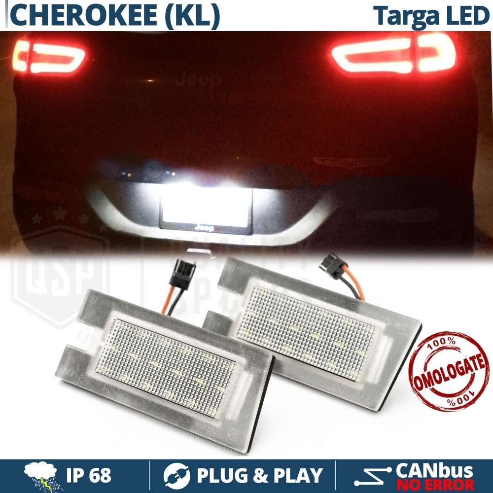 Luces de Matricula LED Canbus para Jeep Cherokee KL | 6.500k Blanco Frío, Plug & Play Luces de Matricula LED Canbus para Jeep Cherokee KL | 6.500k Blanco Frío, Plug & Play
