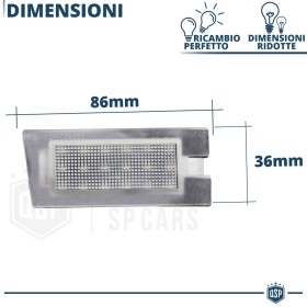 Luces de Matricula LED Canbus para Jeep Cherokee KL | 6.500k Blanco Frío, Plug & Play