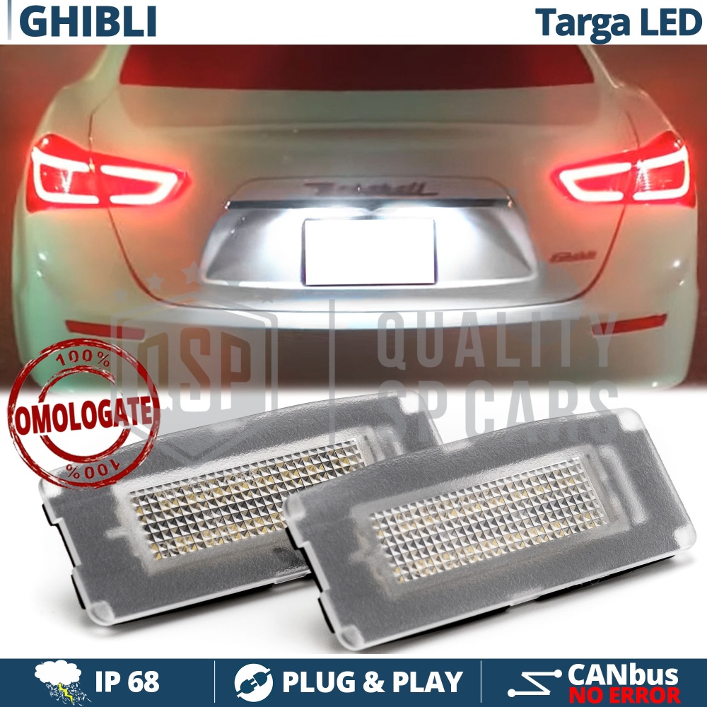 Luces de Matrícula LED para Maserati Ghibli M157 | Plafones CANbus 6500K Blanco Frío Luces de Matrícula LED para Maserati Ghibli M157 | Plafones CANbus 6500K Blanco Frío