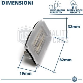 Luces de Matrícula LED para Maserati Ghibli M157 | Plafones CANbus 6500K Blanco Frío