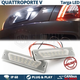 2 License Plate Full Led Canbus for Maserati Quattroporte V | 24 Leds 6.500k White Ice, Plug & Play