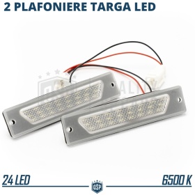 2 License Plate Full Led Canbus for Maserati Quattroporte V | 24 Leds 6.500k White Ice, Plug & Play