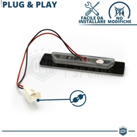 2 License Plate Full Led Canbus for Maserati Quattroporte V | 24 Leds 6.500k White Ice, Plug & Play