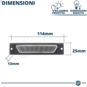 2 License Plate Full Led Canbus for Maserati Quattroporte V | 24 Leds 6.500k White Ice, Plug & Play