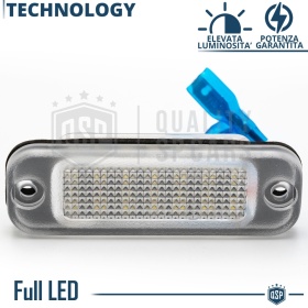 Luces de Matrícula LED para Mercedes CLASE G W463 Facelift | Plafones CANbus 6500K Blanco Frío