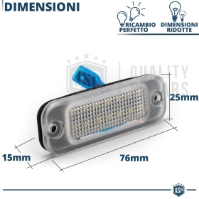 Luces de Matrícula LED para Mercedes CLASE G W463 Facelift | Plafones CANbus 6500K Blanco Frío