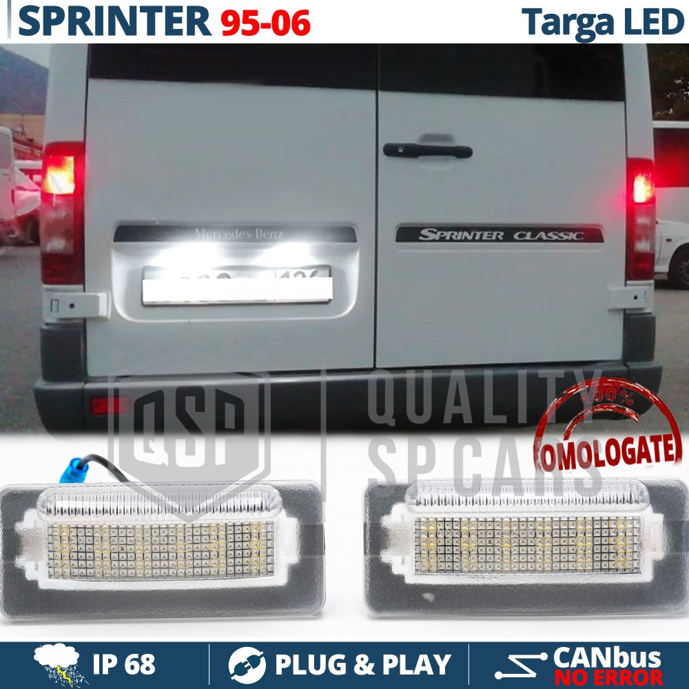 Luces de Matrícula LED para Mercedes SPRINTER W901-5 | Plafones CANbus 6500K Blanco Frío
