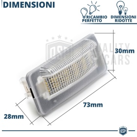 Luces de Matrícula LED para Mercedes SPRINTER W901-5 | Plafones CANbus 6500K Blanco Frío