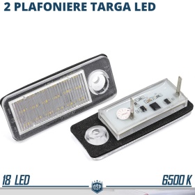 Luci Targa LED per Audi A6 C5 Avant | Placchette Canbus NO Errori, Luce Bianco Ghiaccio | Plug & Play