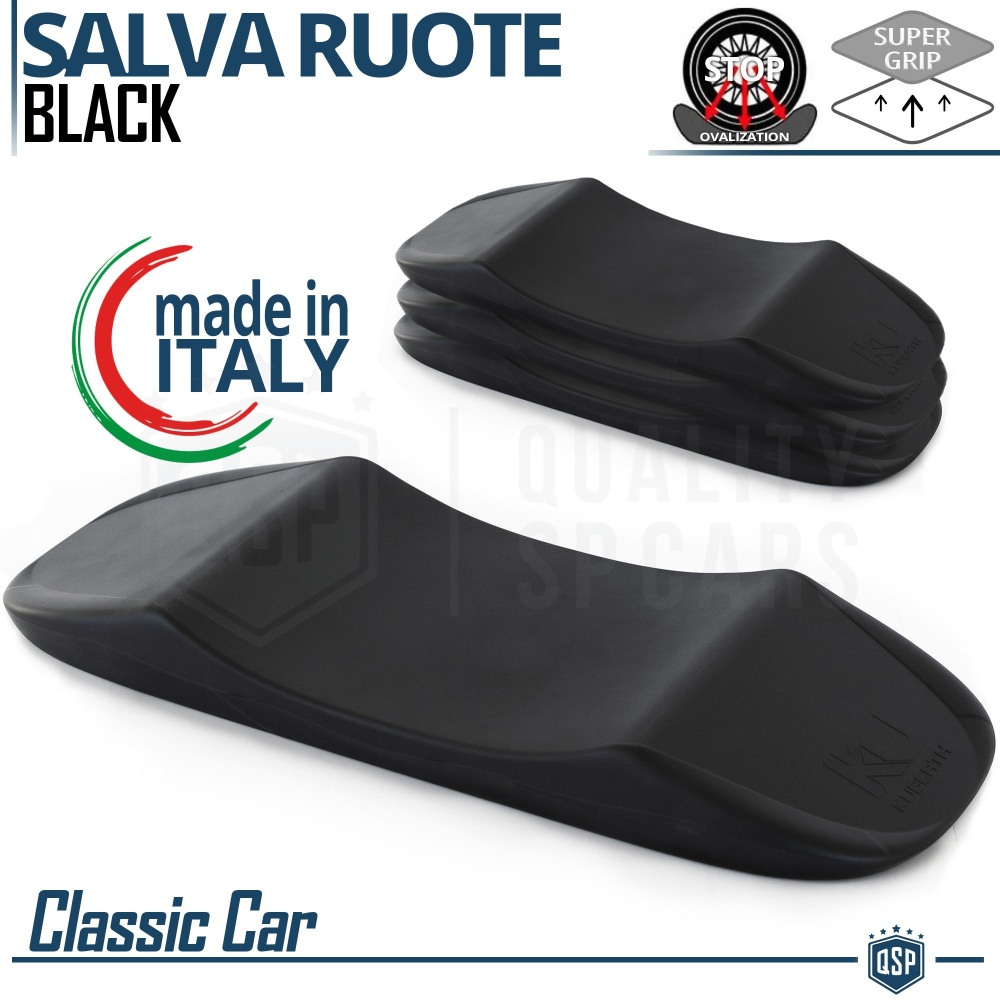 Protectores de Neumáticos Anti Deformación Negros para COCHES CLÁSICOS | Originales Kuberth V HECHO EN ITALIA