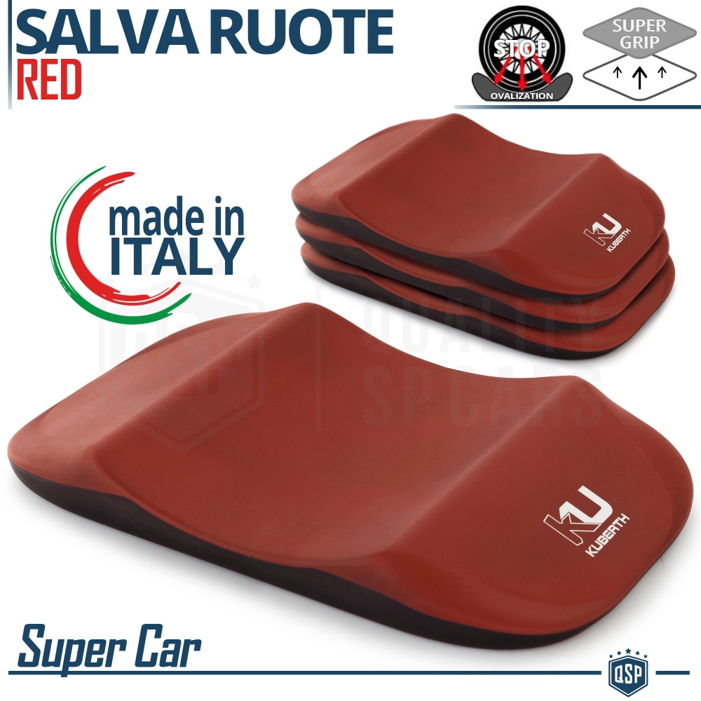 Protectores de Neumáticos Anti Deformación, Rojos | Originales KUBERTH S Supercar HECHO EN ITALIA