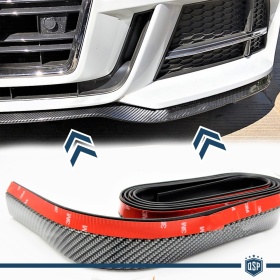 SPOILER Alerón Adhesivo PARA BMW X4-X5-X6-X7, efecto FIBRA de CARBONO LABIO parachoques LIP o Faldones Laterales en EPDM flexible