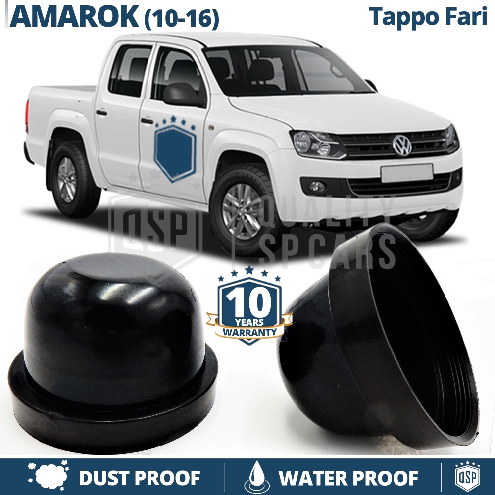 1 SCHEINWERFER Abdeckkappe Abdeckung ABS für VW AMAROK (10-16) Abblendlicht Kit Led xenon Umbau Ersatz