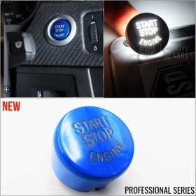 LLAVE BOTÓN DE ENCENDIDO DEL MOTOR AZUL "START STOP ENGINE" EN ABS PARA BMW VERSIONES F y G Sin Bóton OFF, ANTICHUADO NO HUELLAS
