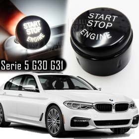 LLAVE BOTÓN DE ENCENDIDO DEL MOTOR NEGRO "START STOP ENGINE" EN ABS PARA BMW SERIE 5 ( G30 G31 ) con Bóton OFF, ANTICHUADO NO HUELLAS