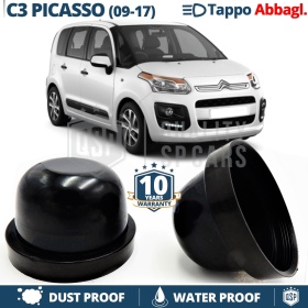 1 TAPÓN GUARDAPOLVO de faro para CITROEN C3 PICASSO (09-17) Luces de Carretera Cubierta Bombilla para Installación Kit Led Xenon