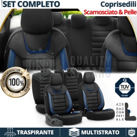 FUNDAS DE ASIENTO para Ssangyong Actyon Cuero Pu y Efecto Ante, COMPLETO Delantero + Trasero | Certificados TÜV