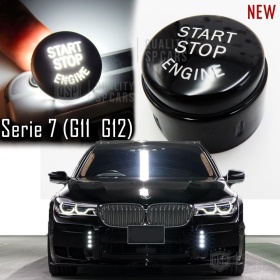 LLAVE BOTÓN DE ENCENDIDO DEL MOTOR NEGRO "START STOP ENGINE" EN ABS PARA BMW SERIE 7 ( G11 G12 ) con Bóton OFF, ANTICHUADO NO HUELLAS