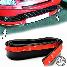 SPOILER Alerón Adhesivo PARA CITROEN BERLINGO-JUMPY-NEMO, LABIO parachoques LIP o Faldones Laterales en EPDM NEGRO flexible