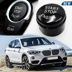 LLAVE BOTÓN DE ENCENDIDO DEL MOTOR NEGRO "START STOP ENGINE" EN ABS PARA BMW SERIE X1 ( F48) con Bóton OFF, ANTICHUADO NO HUELLAS