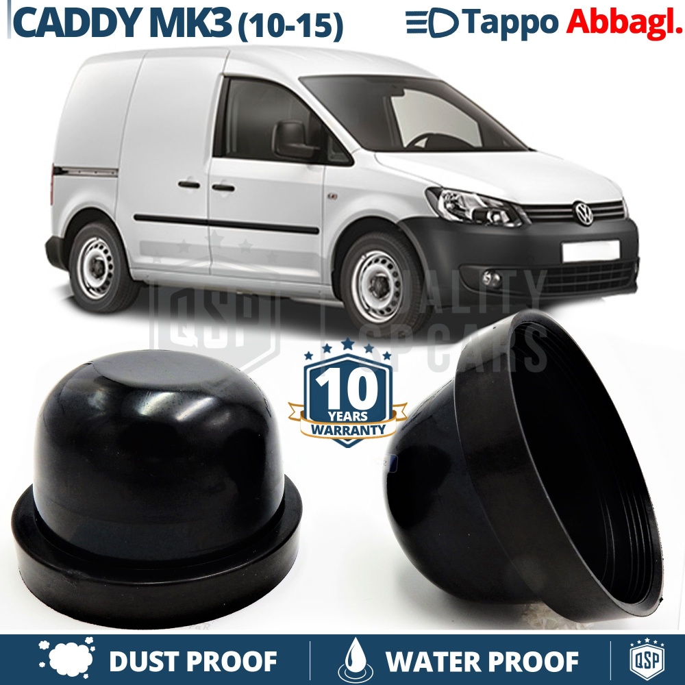 1 TAPÓN GUARDAPOLVO de faro para VW CADDY mk3 (2010-2015) Luces de Carretera Cubierta Bombilla para Installación Kit Led Xenon