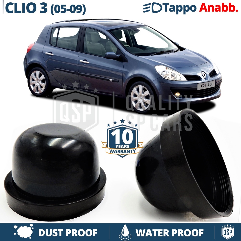 1 TAPÓN GUARDAPOLVO de faro para RENAULT CLIO mk3 (05-09) Luces de Cruce Cubierta Bombilla 80 mm para Installación Kit Led Xenon