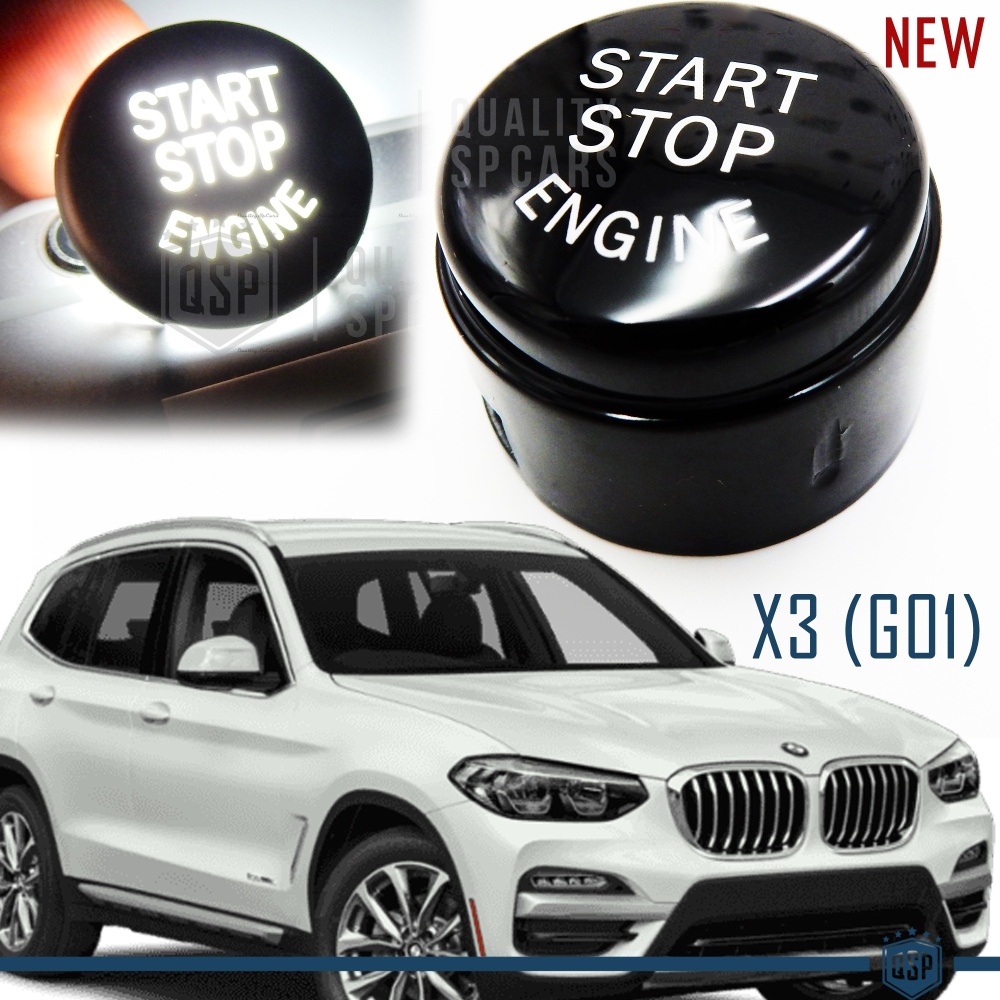 TASTO PULSANTE D'ACCENSIONE MOTORE "START STOP ENGINE" NERO IN ABS PER BMW SERIE X3 ( G01 ) con Tasto OFF, Antigraffio NO IMPRONTA TASTO PULSANTE D'ACCENSIONE MOTORE "START STOP ENGINE" NERO IN ABS PER BMW SERIE X3 ( G01 ) con Tasto OFF, Antigraffio NO IMPRONTA