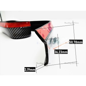 SPOILER Alerón Adhesivo PARA CITROEN C4-C5-C6, efecto FIBRA de CARBONO LABIO parachoques LIP o Faldones Laterales en EPDM flexible