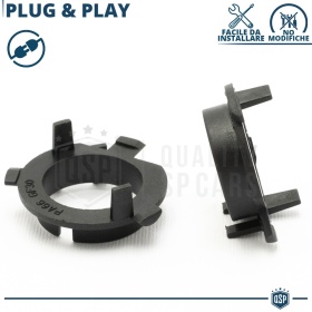 2X Adaptatores del Retenedor Soporte Bombilla para Montaje KIT LED H7 para Kia