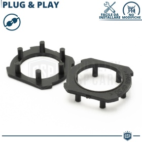 2X Adaptatores del Retenedor Soporte Bombilla para Montaje KIT LED H7 para MAZDA