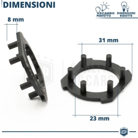 2X Adaptatores del Retenedor Soporte Bombilla para Montaje KIT LED H7 para MAZDA