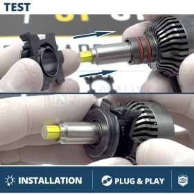 2X Adaptatores del Retenedor Soporte Bombilla para Montaje KIT LED H7 para Mazda